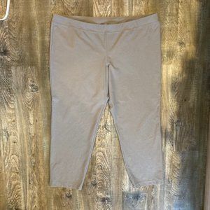 Eileen Fisher Washable Crepe Pants, Light Grey, Size 3X